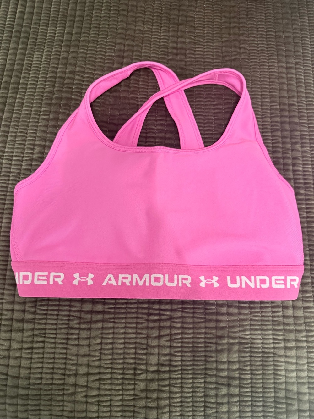 Under Armour Hot Pink Crossback Sports Bra